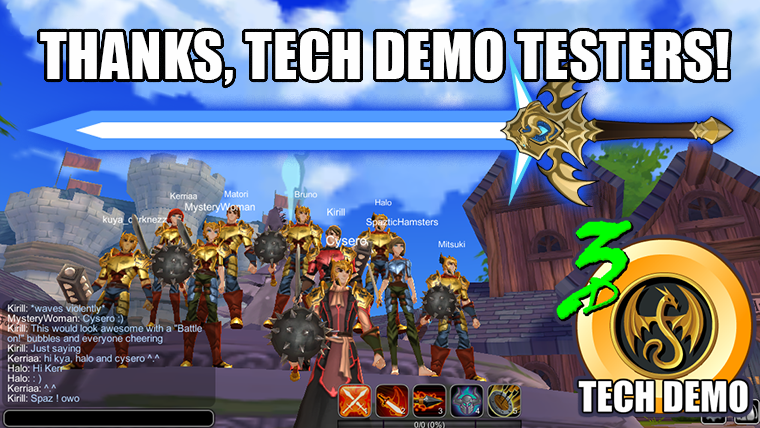 Thank you Tech Demo Testers