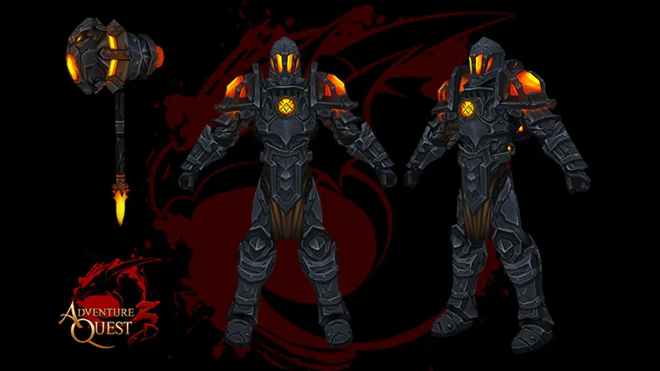 AdventureQuest 3D Lava Armor