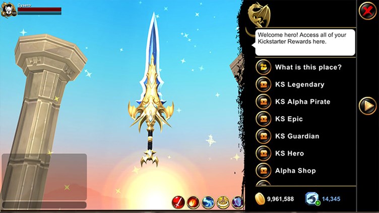 AQ3D Sanctuary Menu