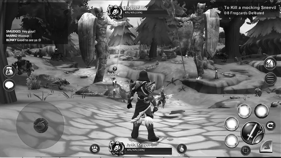 AdventureQuest 3D Mobile Interface