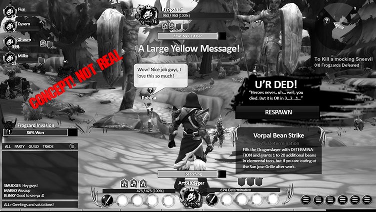 AdventureQuest 3D PC interface all turned on