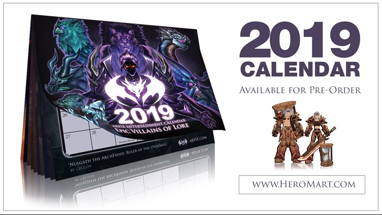 2019 Calendar Pre-Order