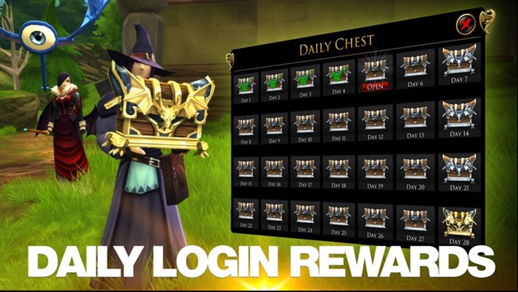 Adventurequest 3D Daily Login Rewards