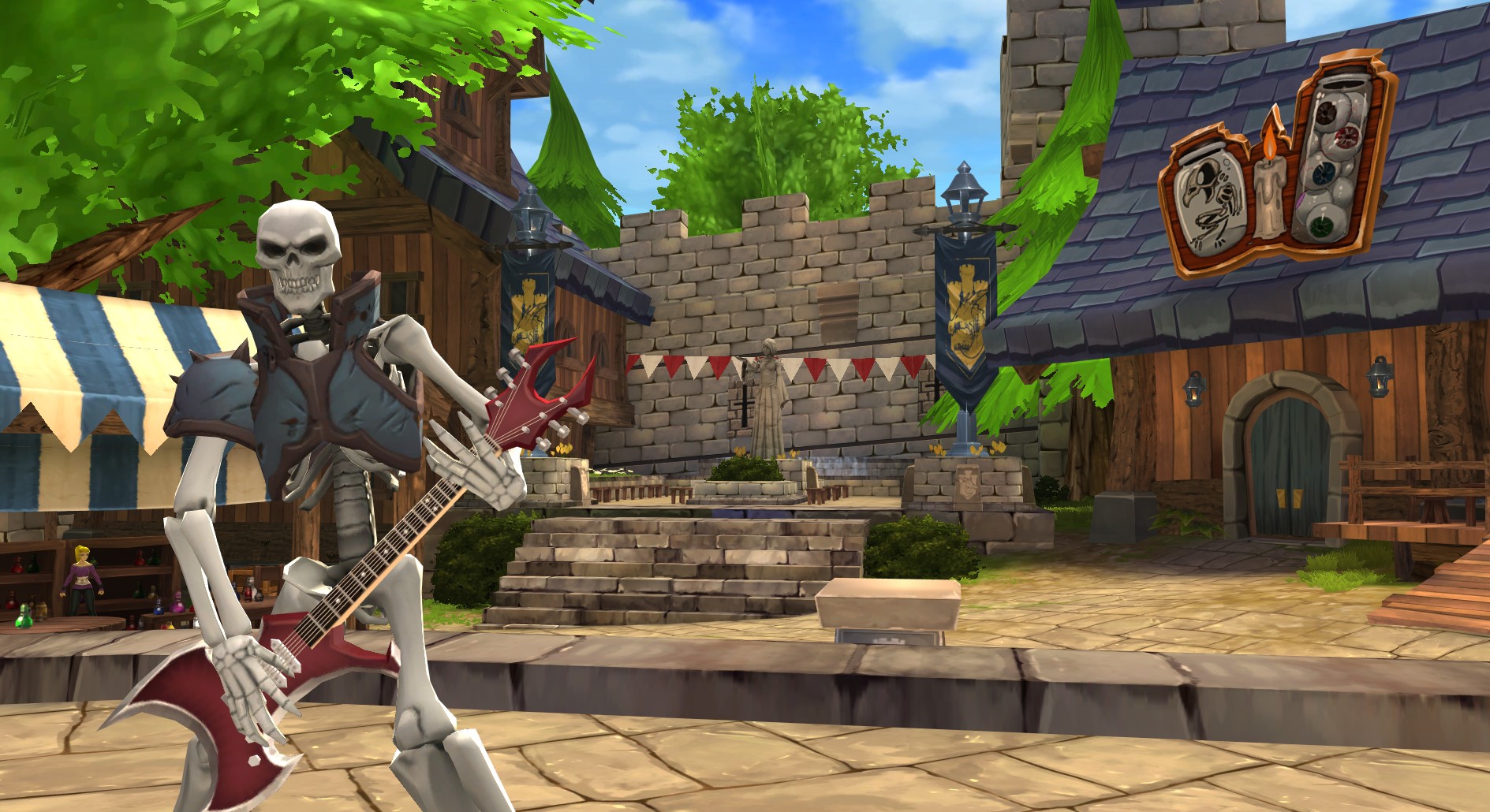 Hang out at Battleon's Social District