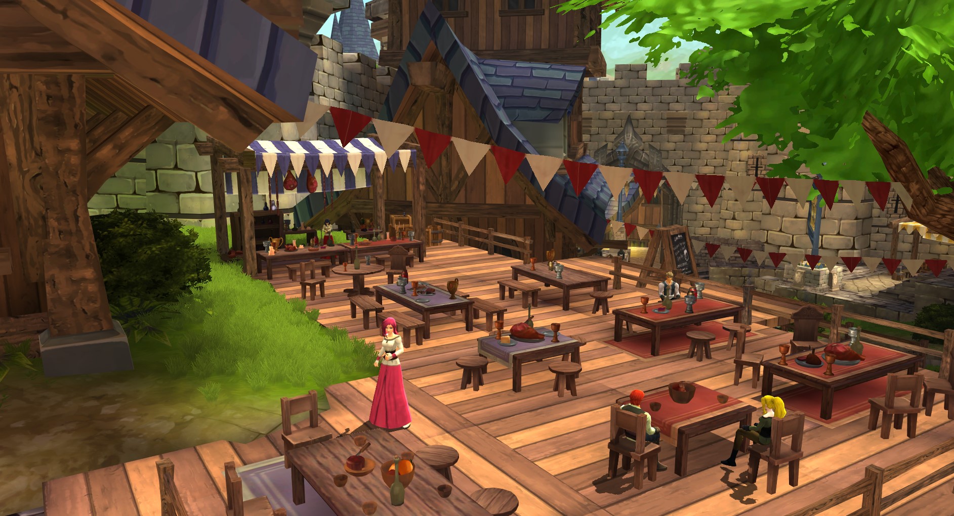 Fine dining in Battleon's Social District