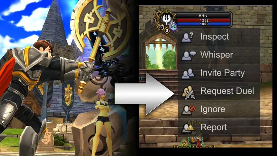 How to 1 vs 1 in AdventureQuest 3D