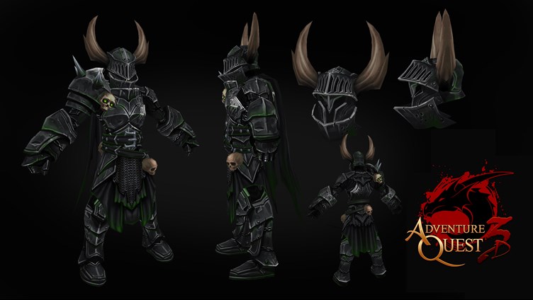 Turnaround of Heavy Metal Fantasy Armor 3D