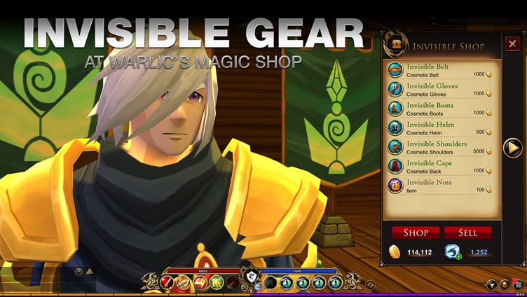 Invisible Gear at Warlics Shop