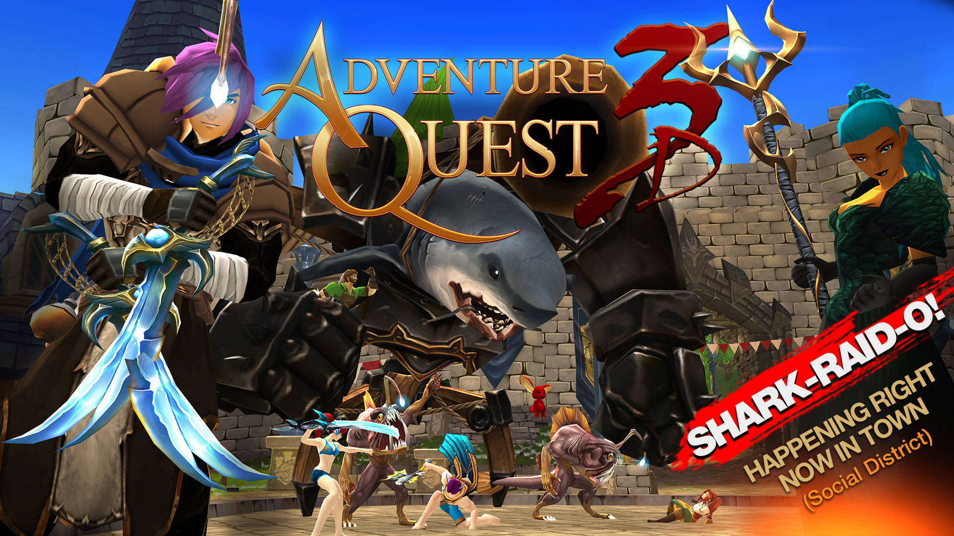 Shark-Raid-O! - Adventure Quest 3D, Cross Platform MMORPG