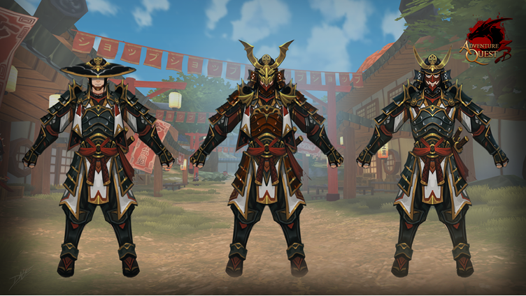 Armored Samurai in AdeventureQuest 3D