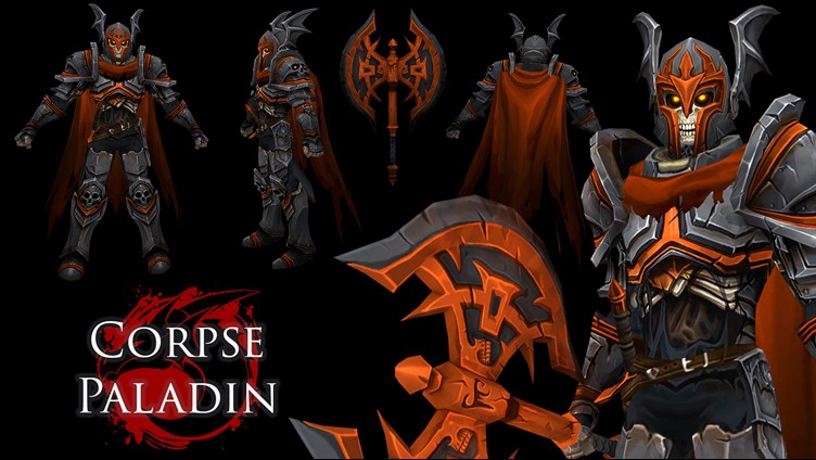 Corpse Paladin armor and weapon