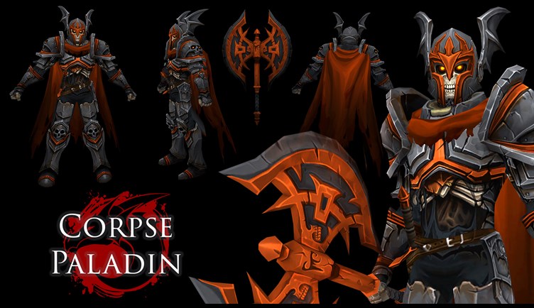 Corpse Paladin armor and weapon