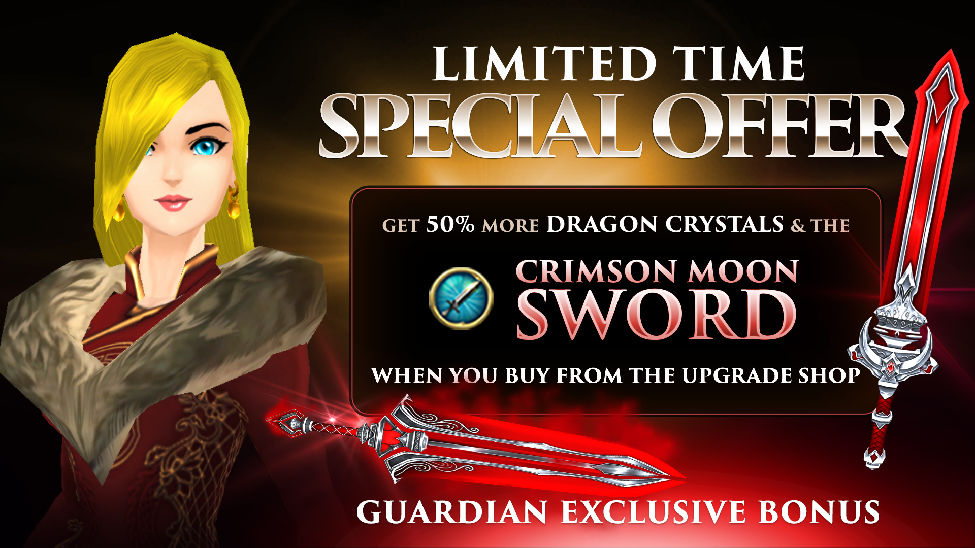 February Promo 2024 Crimson Moon Sword Adventure Quest 3D Cross   Feb2024promo 